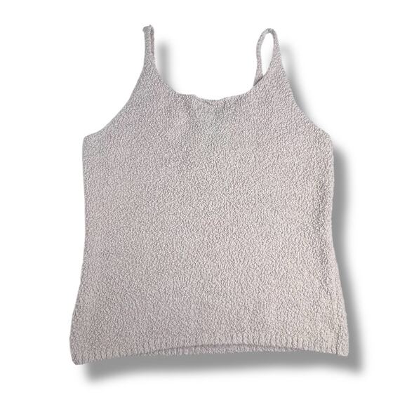 KiKit Sherpa Teddy Fur Stretch Neutral Cream Taupe Tank Top Size Medium - Picture 4 of 4